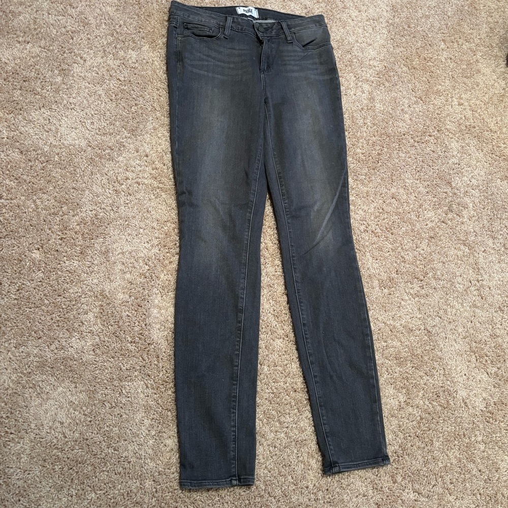 NWOT PAIGE Charcoal Skinny Jeans